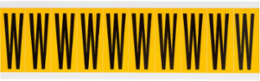 15 Series Vinyl Letter Label 1.938 Inch H, Black on Yellow, Outdoor Use