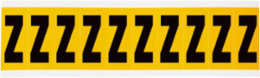 Pressure Sensitive Vinyl Letter Labels, 1.938 Inch H, Black on Yellow, 250 Labels/Pack
