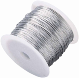 Pipe Marker Fastener Wire, 0.032" W x 1800' L, Stainless Steel
