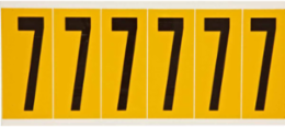 Vinyl Number Label, 2.938 Inch H, Black on Yellow, Weather Resistant