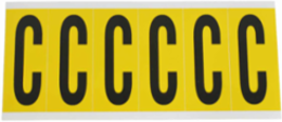 Vinyl Pressure Sensitive Label - 2.938 Inch H, Black on Yellow, 150 Labels per Pack