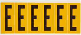 Vinyl Letter Label, 2.938 Inch H, Black on Yellow, Durable Outdoor Use