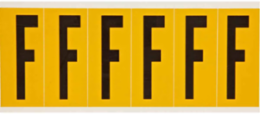 15 Series Vinyl Letter Labels - 2.938 Inch H, Black on Yellow, Outdoor Use