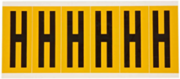 Pressure Sensitive Vinyl Letter Labels, 3.5 Inch H x 1.5 Inch W, Black on Yellow