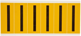 Pressure Sensitive Vinyl Letter Label, 2.938 Inch H, Black on Yellow, Durable Vinyl