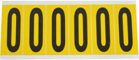 15 Series Vinyl Letter Labels, 2.938 Inch H, Black on Yellow, Permanent Acrylic Adhesive