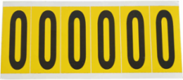 15 Series Vinyl Letter Labels, 2.938 Inch H, Black on Yellow, Permanent Acrylic Adhesive