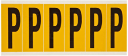 Pressure Sensitive Vinyl Letter Label 2.938 Inch H, Black on Yellow, Outdoor Use