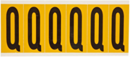 Pressure Sensitive Vinyl Letter Labels 2.938 Inch H Black on Yellow, Outdoor Use