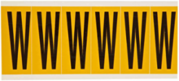 Pressure Sensitive Vinyl Letter Labels, 2.938 Inch H, Black on Yellow, Permanent Adhesive