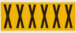15 Series Pressure Sensitive Vinyl Letter Labels 2.938 Inch H, Black on Yellow