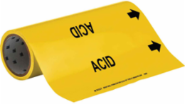 ACID Pipe Marker 30 ft H x 12 in W, Fits Pipes 6 Inch Dia. or Smaller, Durable Vinyl