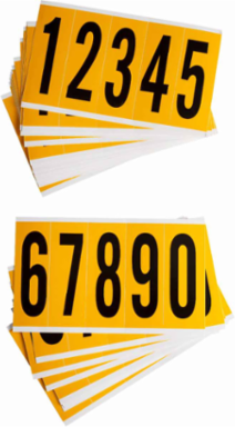 Write-on Vinyl Labels, 5 in H x 1.75 in W, Outdoor Use, Kit of 25 Cards