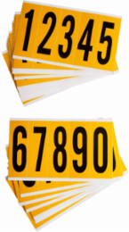 Write-on Vinyl Labels, 5 in H x 1.75 in W, Outdoor Use, Kit of 25 Cards