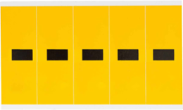 Pressure Sensitive Vinyl Dash Labels 3.875 Inch H, Black on Yellow, Gloss, Durable Vinyl