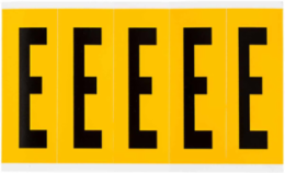 15 Series Vinyl Label - 5 Inch H x 1.75 Inch W, Black on Yellow, Permanent Adhesive