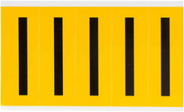 15 Series Vinyl Letter Labels, 3.875 Inch H, Black on Yellow, Outdoor Use, Permanent Adhesive