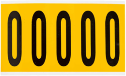Pressure Sensitive Vinyl Letter Label - 3.875 Inch H, Black on Yellow, Outdoor Use