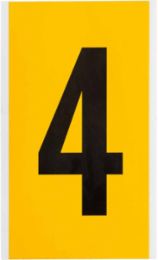 Pressure Sensitive Vinyl Label - 6 Inch H, Black on Yellow, 9 in x 5 in, Outdoor Use