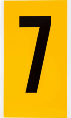 15 Series Pressure Sensitive Vinyl Label 6 Inch H, Black on Yellow, Durable Vinyl