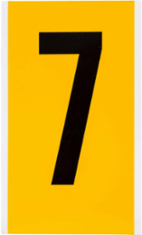 15 Series Pressure Sensitive Vinyl Label 6 Inch H, Black on Yellow, Durable Vinyl