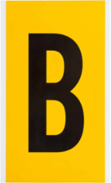 15 Series Vinyl Letter Label 6 Inch H, Black on Yellow, Permanent Acrylic