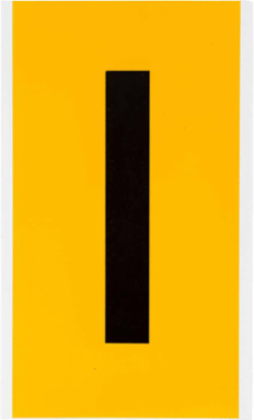 15 Series Vinyl Letter Label 6 Inch H Black on Yellow, Outdoor Durable, Permanent Adhesive