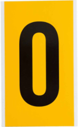 15 Series Vinyl Letter Label 6 Inch H, Black on Yellow, Permanent Adhesive