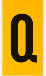 Pressure Sensitive Vinyl Letter Label - 6 Inch H, Black on Yellow, Outdoor Use