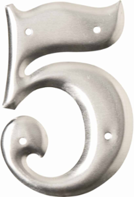 Aluminum Embossed Number & Letter Labels, 3 Inch Height, Pack of 10