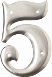 Aluminum Embossed Number & Letter Labels, 3 Inch Height, Pack of 10