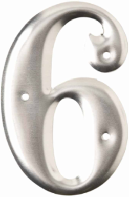 Permanent Aluminum Embossed Number & Letter Labels, 3 Inch Height, Silver