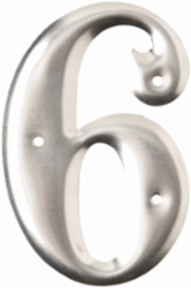 Permanent Aluminum Embossed Number & Letter Labels, 3 Inch Height, Silver