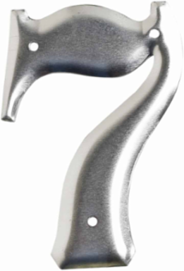 Aluminum Embossed Number & Letter Labels, 3 Inch Height, Silver, Pack of 10