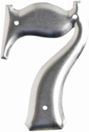 Aluminum Embossed Number & Letter Labels, 3 Inch Height, Silver, Pack of 10