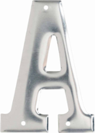 3 Inch Permanent Aluminum Embossed Letter Label 'A' - Durable, Easy Installation