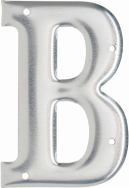 Aluminum Embossed Number & Letter Labels, 3 Inch Height, Silver, Non-Reflective