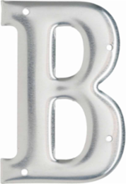 Aluminum Embossed Number & Letter Labels, 3 Inch Height, Silver, Non-Reflective