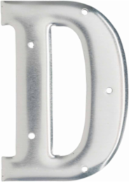 3 Inch Aluminum Embossed Number and Letter Labels - Silver, 10 Pack