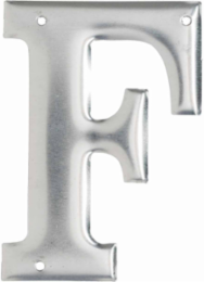 Aluminum Embossed Number & Letter Labels, 3 Inch Height, Silver Finish