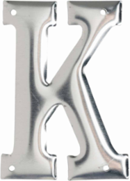 Aluminum Embossed Number & Letter Labels, 3 Inch Character Height, 10 Pack