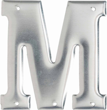Aluminum Embossed Number & Letter Labels, 3 Inch Height, Silver Finish