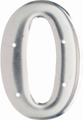 Aluminum Embossed Number & Letter Label, 3 Inch, Non-Reflective, Pack of 10