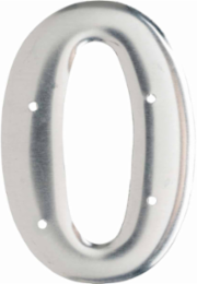 Aluminum Embossed Number & Letter Label, 3 Inch, Non-Reflective, Pack of 10