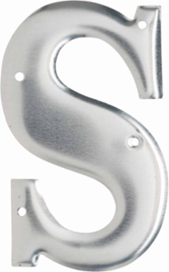 Aluminum Embossed Number & Letter Labels, 3 Inch Height, Pack of 10