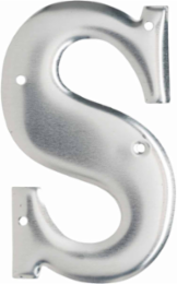 Aluminum Embossed Number & Letter Labels, 3 Inch Height, Pack of 10