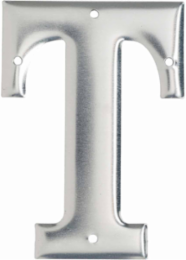 Permanent Aluminum Embossed Number & Letter Labels, 3 Inch Height
