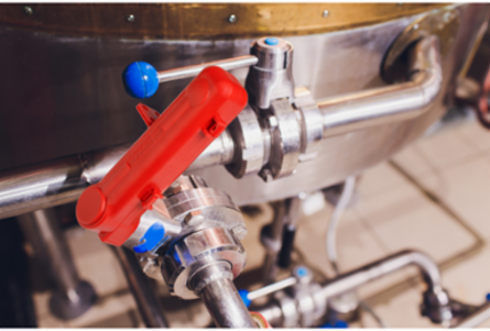Butterfly Valve Lockout Device, ABS Plastic, 8 in Max Valve Size, Red