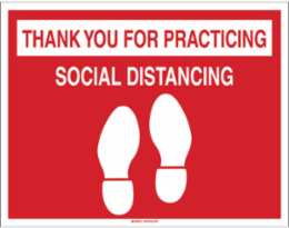 Anti-Skid Floor Sign, Red on White, 14 Inch H x 18 Inch W, Laminated, Vinyl