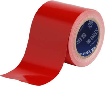 GuideStripe™ Floor Tape 4 in W x 100 ft L Vinyl Red